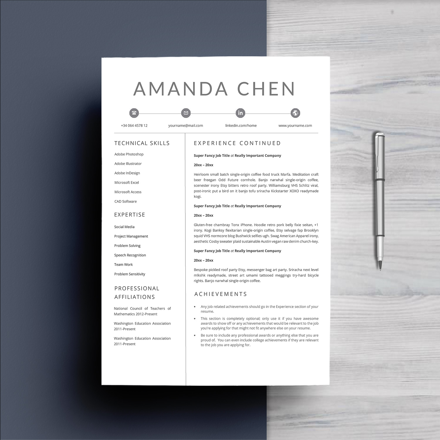 resume templates word for mac